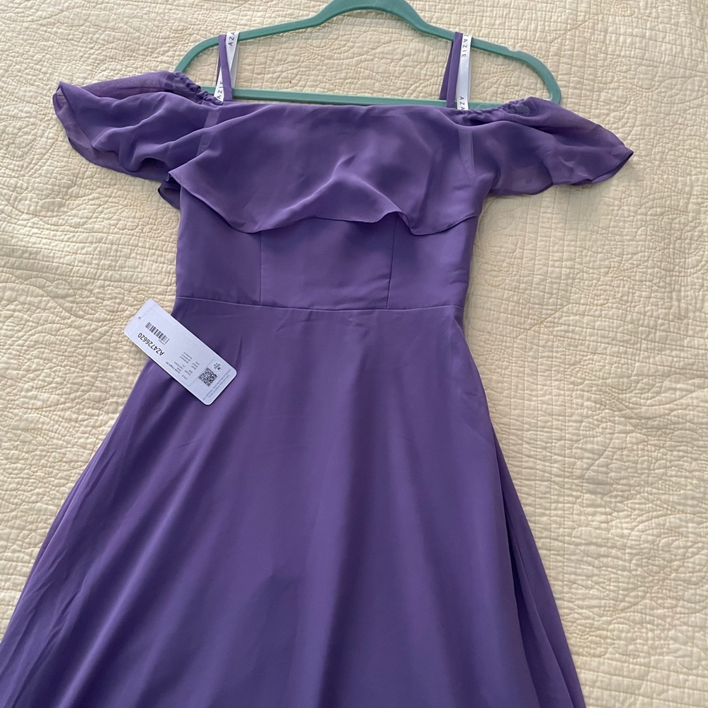 NWT  Azazie junior bridesmaid dress size 12j. Style Maggie. Color Tahiti.